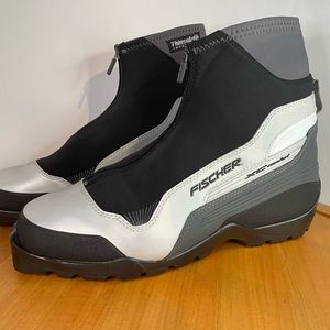 Fischer XC Comfort Ski Boots Black & Silver Cross Country Men 11 Eu 46 Exc Cond